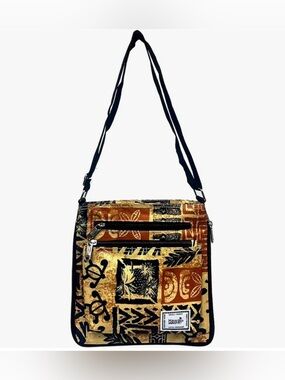 Hawaiian Pattern Crossbody Bag with Adjustable Strap
